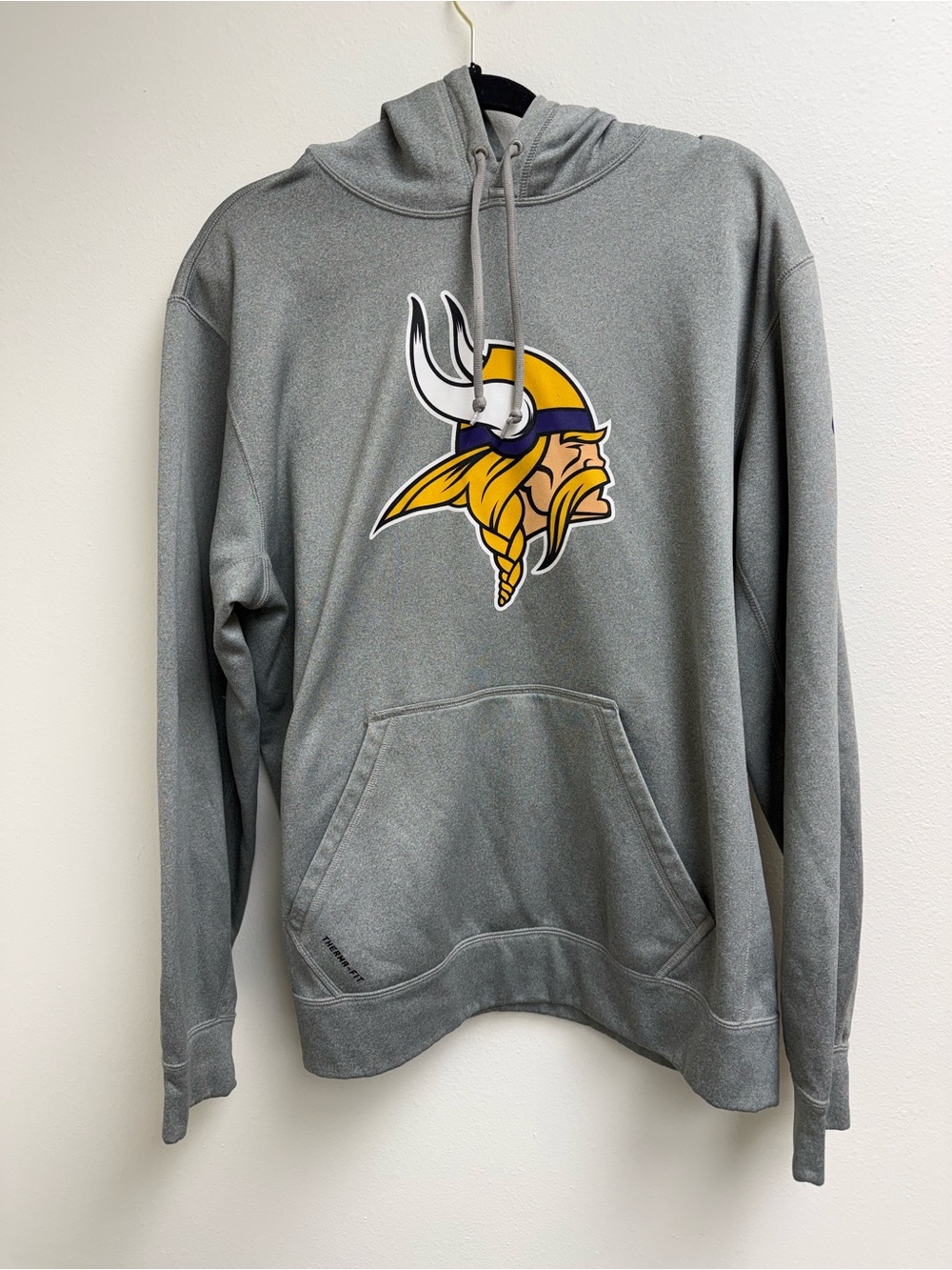 Nike Gray Minnesota Vikings Pullover Hoodie with Team Logo